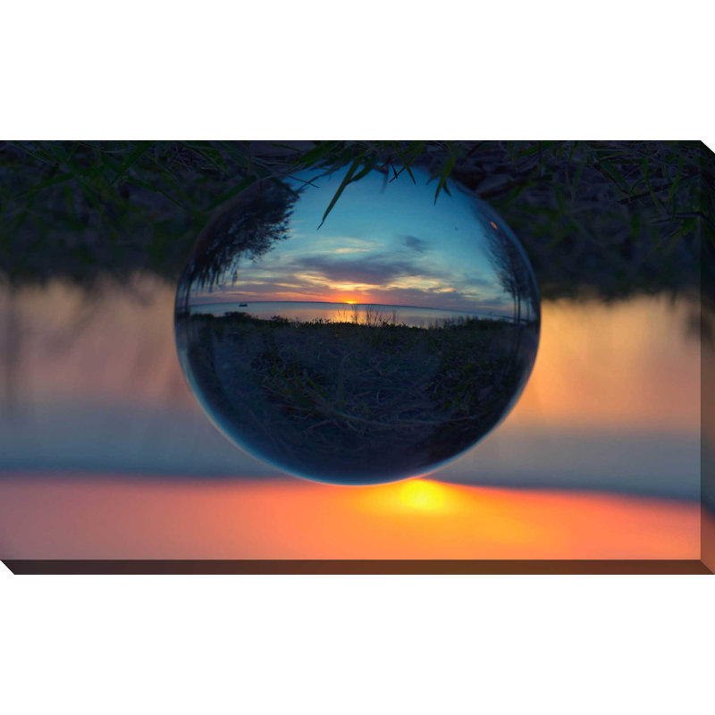 «Sunset Droplet View», reproduction de photo, H 36 po x l 60 po x P 1,5 po, Toile tendue