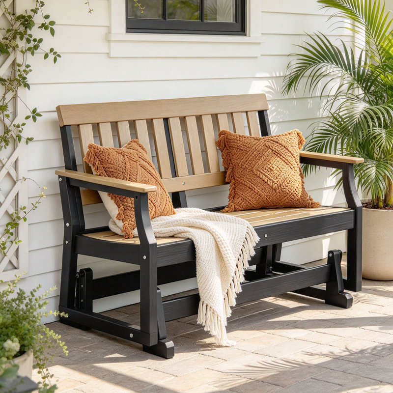 Banc oscillant en PEHD pour l'extérieur