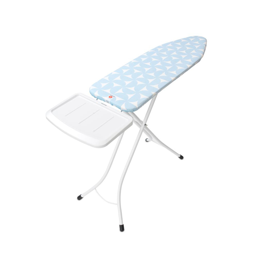 Brabantia - Ironing Board B - with XL Steam Unit Holder - Medium & Foldable - Adjustable Height - Non-Slip Rubber Feet Cotton Cover - Child & Transport Lock - Fresh Breeze - 124 x 38 cm - Image 5