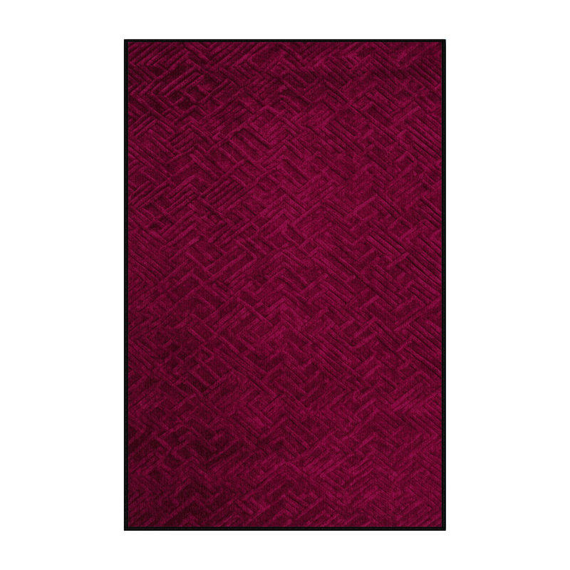 Machine Washable Trellis Red Area Rug, Runner 2' x 4'