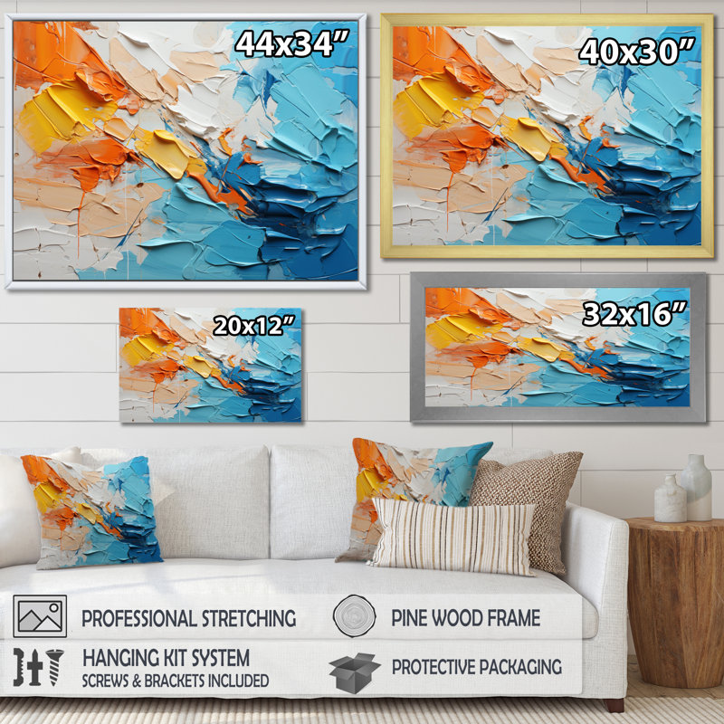 Gerlean Collage Fusion VII - Imprimé, Toile tendue, H 30 po x l 40 po x P 1,5 po