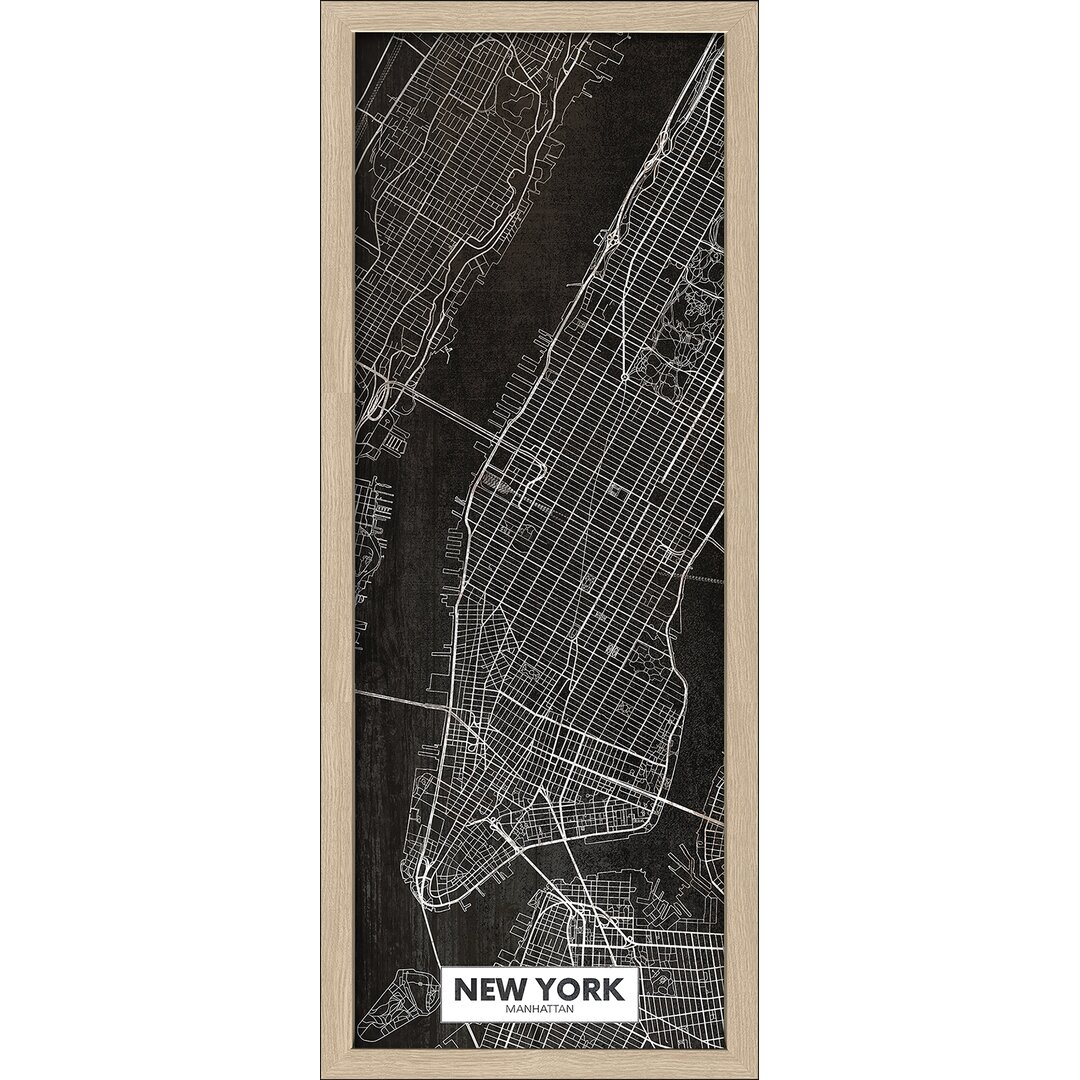 Gerahmtes Poster New York Citymap II