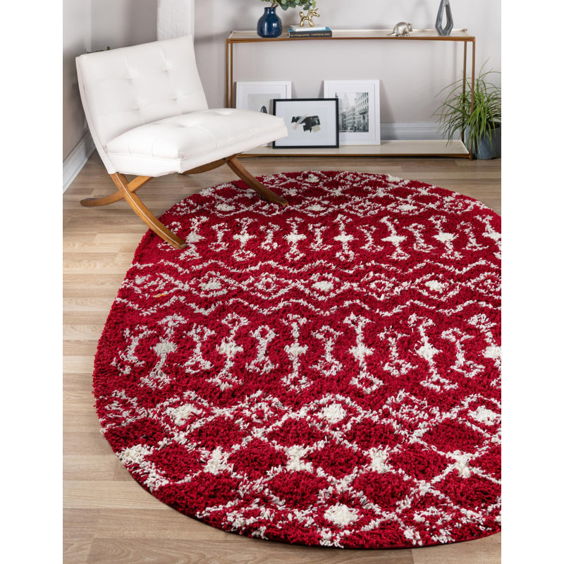 Griego Geometric Indoor Rug, Oval 4'1" x 6'1"