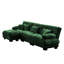 Canapé modulaire de luxe modulaire à 3 places en chenille, en forme de L, avec des coussins d'appoint surdimensionnés et rembourrés