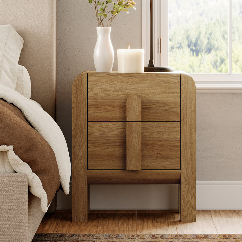 Table de chevet Adora Modern, Noyer