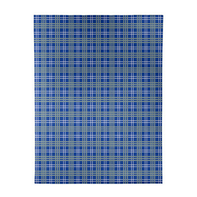 Tapis à carreaux bleu