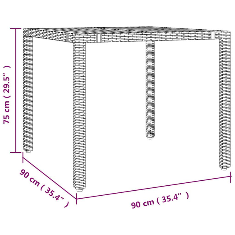 5 Piece Garden Dining Set, Grey