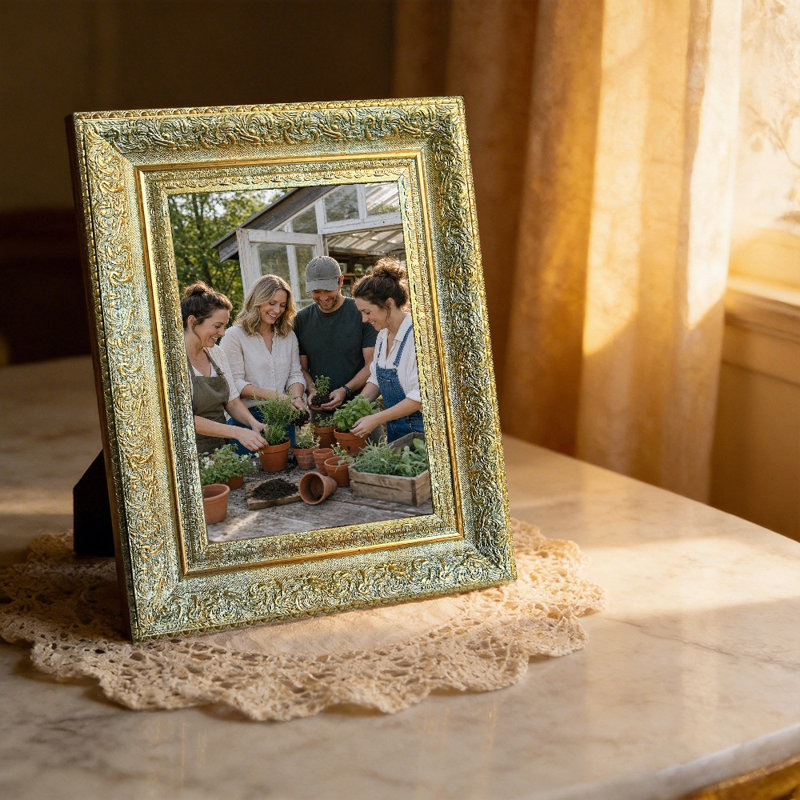 Cadre 3 photos de style héritage or antique antique pour photos et souvenirs 5 "x 7", Antique Gold, 3, L 5 po x H 7 po