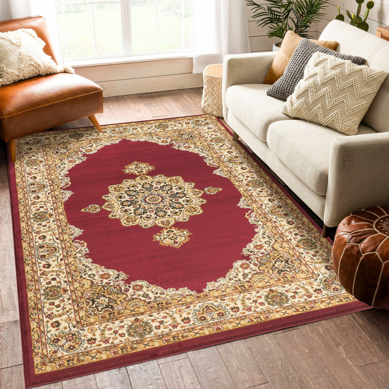 Classic Area Rug, Red, Rectangle 2' x 3'