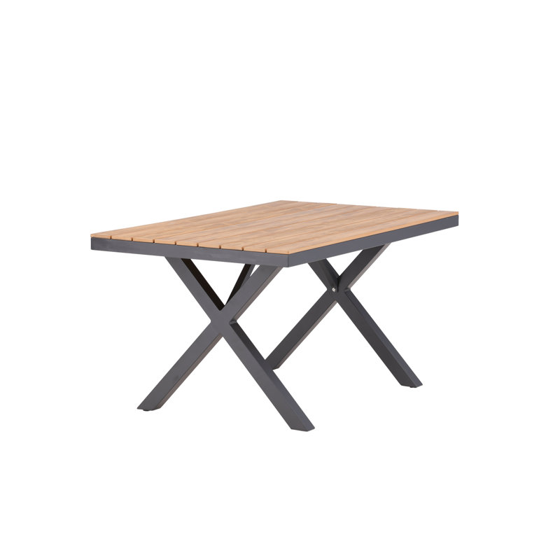 Jaleigh Outdoor Dining Table , 100cm cm W 150cm cm D, Nature, Black