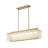 Transitional 7 Light Glass Rectangular Chandelier