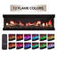 Brayden Studio 180cm W Black Electric Fireplace