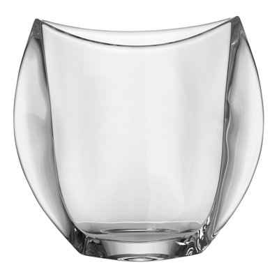 Vase de table en verre cristallin transparent
