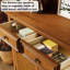 Buffet 39,37 po en bois de frêne brun massif