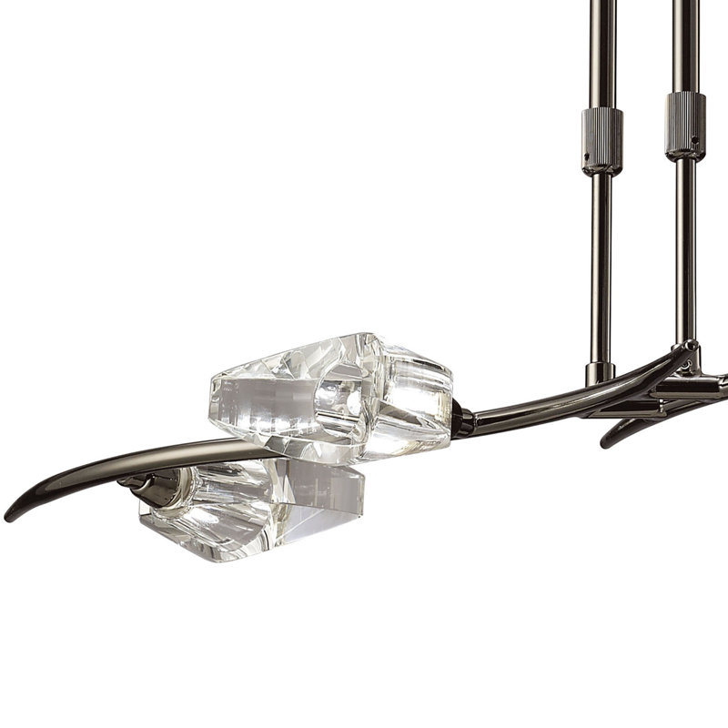 Brockington 4 - Light Kitchen Island Pendant, Black Chrome