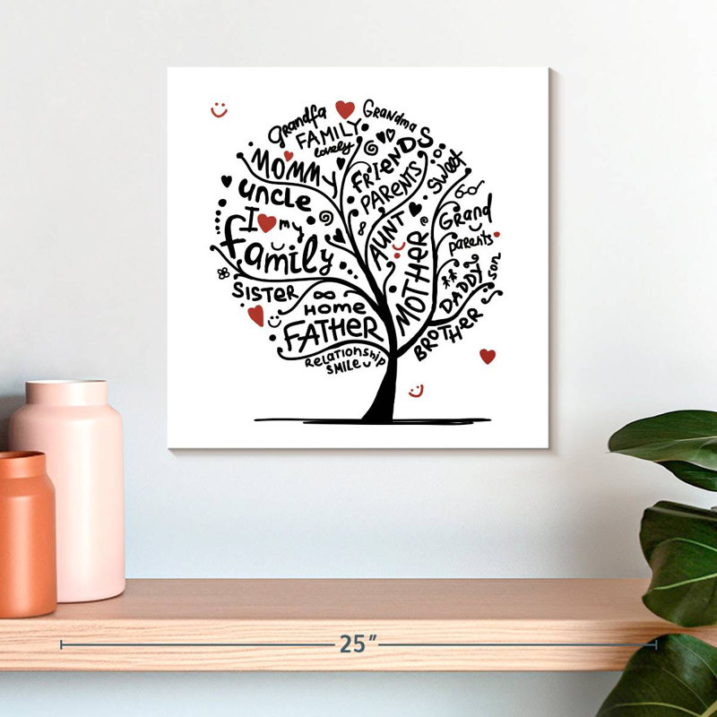 Arbre de famille, H 16 po x l 16 po