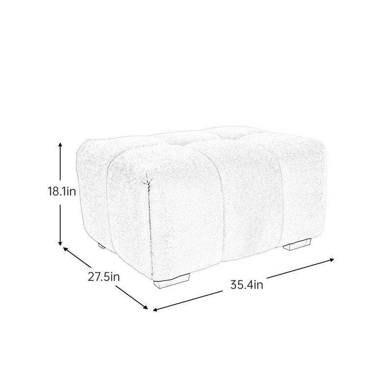 33 White Armless Chenille And : Exquisite Design, High - Resilient Seating, Various Configurations For Living : Stylish Tufting, Ergonomic , Flexible Configuration Any Room