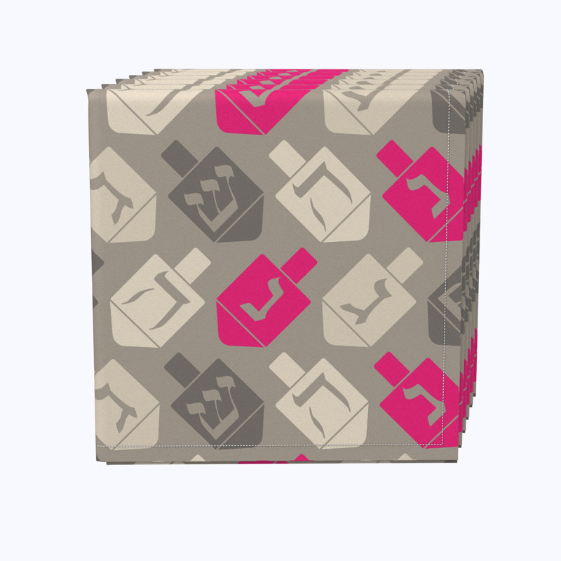 Polyester Geometric Square Napkin, Dreidel Wrapping Wallpaper