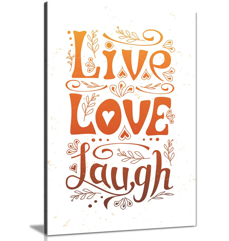 Live Love Laugh Home Decor - Wrapped Canvas Print, 76cm H x 51cm W