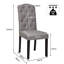 52 cm H Upholstered Linen Dining Chair