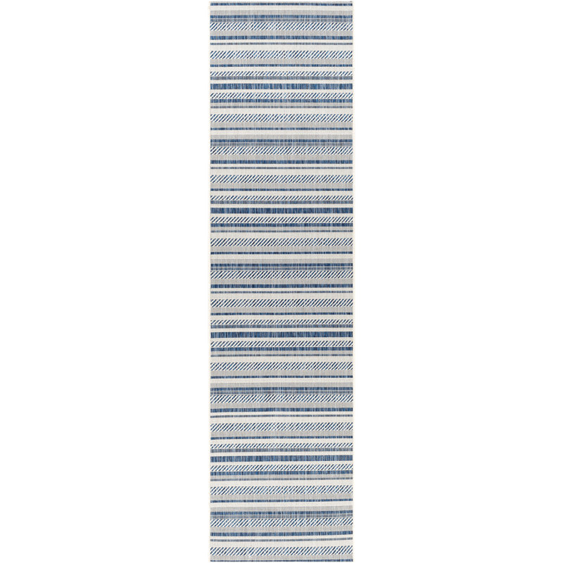 Bellino Striped Power Loomed Indoor/Outdoor Area Rug, Runner 2'7" x 10'