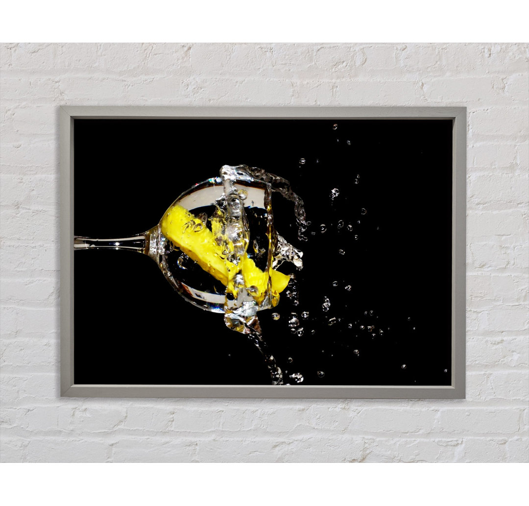 Gin And Tonic With Lemon - Einzelner Bilderrahmen Kunstdrucke auf Leinwand