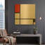 «Composition No. I, with Red and Black, 1929» par Piet Mondrian, art mural en métal doré, 36 po x 36 po-133656014