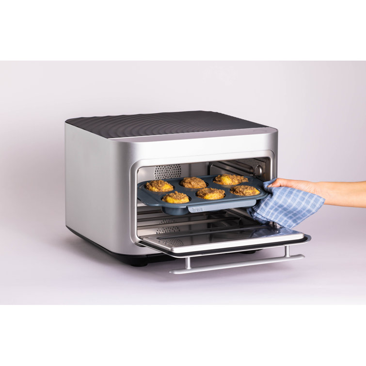 Cooking Concepts Toaster Oven 6-Cup Size Metal Muffin / Cupcake Pan, 1 lb, Silver