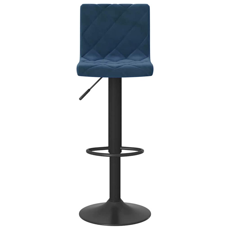 Swivel Yes Bar Stool with Steel Frame, Navy/Black