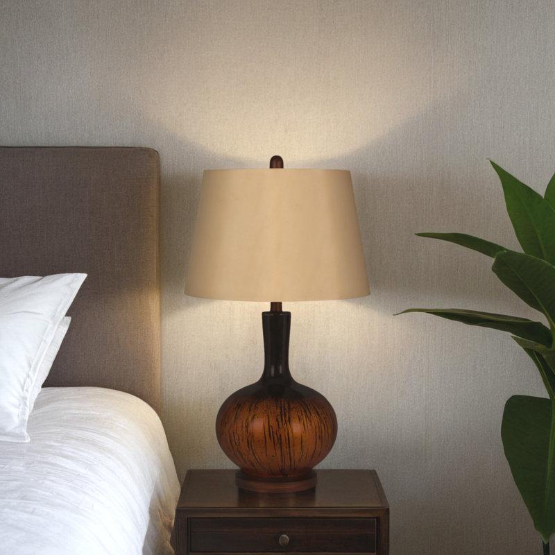 Lampe de table 27 po, cuivre noir