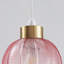 21cm H Glass Bowl Pendant Shade ( Screw On ) in Pink