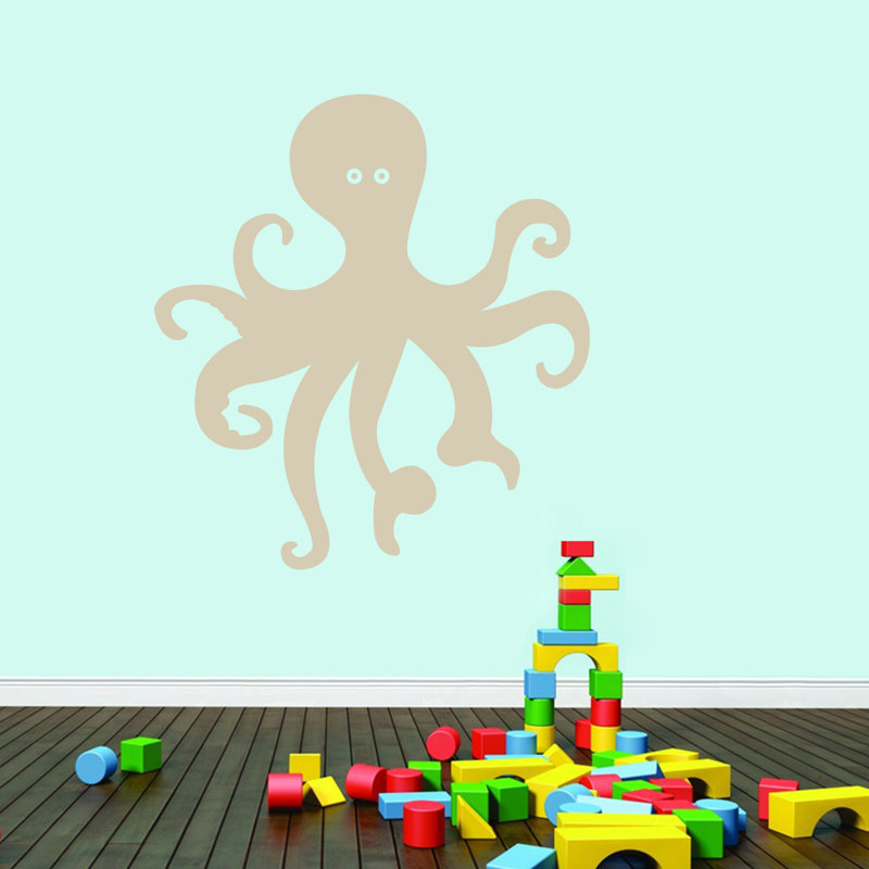 Décalcomanie murale octopus, Beige