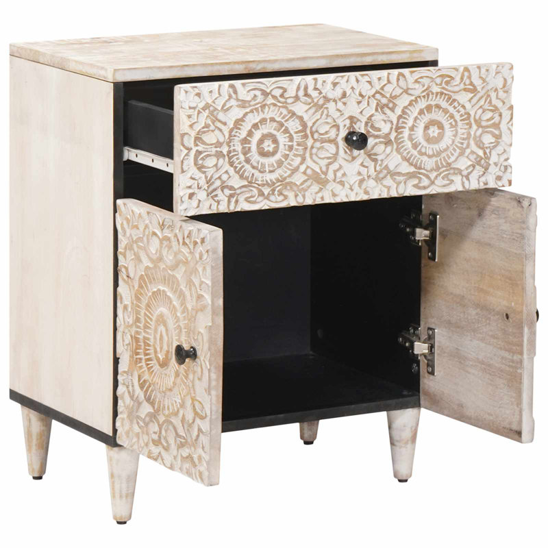 50cm W Solid Wood Bedside Table