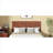 Brown-toned MDF Wall-Mounted Headboard for Queen Size Bedroom, Modern Bohemian Wavy Vertical Wood Grain Design-940164803
