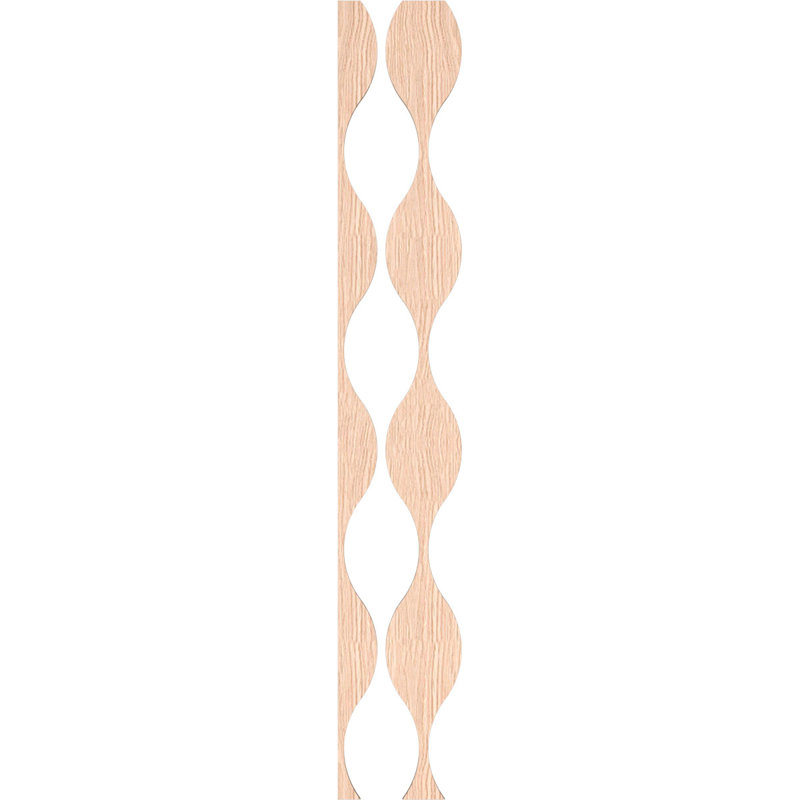 Ozark Adjustable Wood Decorative Slat Wall Panel Kit, 94" H x 9" W x 0.37" D, Red Oak