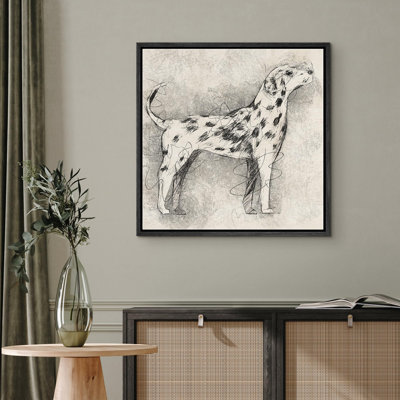 Animals " Dalmatian Dog Sketch Abstract Pet Illustrations Realism Decor Scenic Panoramic Earth "