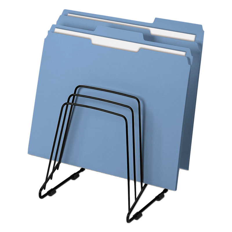 Black Metal Wire 5-Section Document Sorter