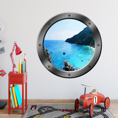 Décalcomanie murale océan sea view hublot