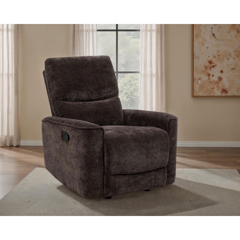 Fauteuil inclinable oscillant en chenille, Brun