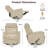 Chenille Recliner Manual Swivel Rocker Recliner For Adults,small Recliners For Small Spaces-beige(set Of 2)