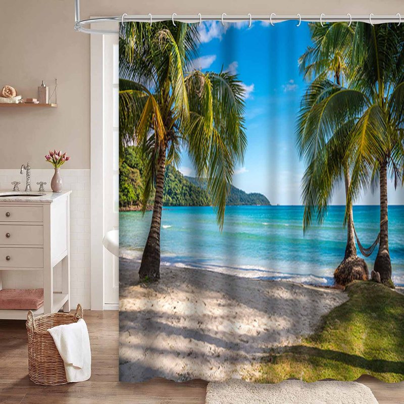 Magnifique rideau de douche avec 12 crochets, L 72 po x l 72 po