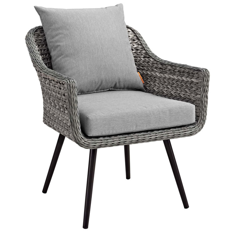 Gray 2-Piece Outdoor Patio Wicker Rattan Loveseat and Armchair Set