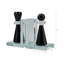 Sagebrook Home 7" Raina Crystal Chess Piece Bookends, 2-Pieces