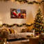 «Christmas Santa lecture par foyer avec arbre de Noël», ensemble de 3 impressions sur toile-1264229565