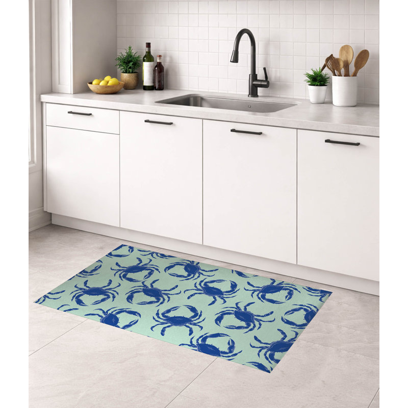 Tapis de cuisine Crabby, Rectangle 5 pi x 7 pi, Comme neuf