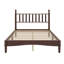 Lit plateforme en bois avec tête de lit en forme de gourde, lit plateforme de style rétro avec support à lattes en bois-205690177