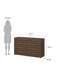 Commode double à huit tiroirs de l 55,12 po Gianna-1317850463