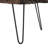 Brown Teak Wood Handmade Live Edge Living Room Coffee Table with Black Metal Hairpin Legs, 43" x 24" x 17"-1928180052