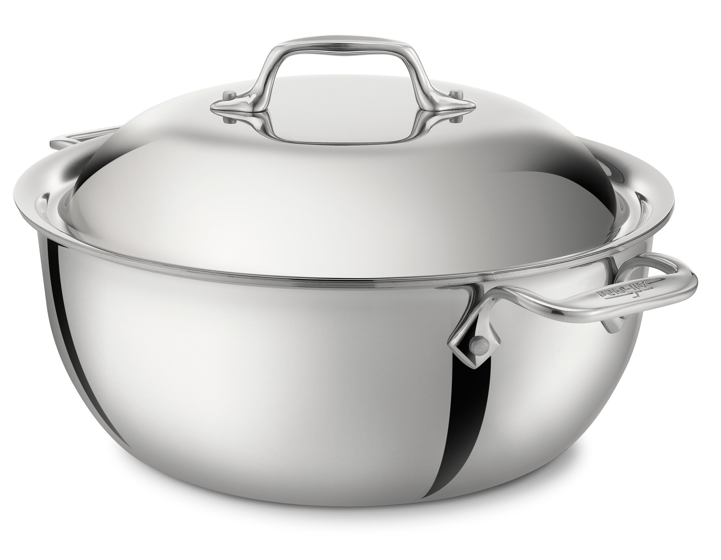 All-Clad D3™ Stainless 5.5 Quarts Stainless Steel Round Dutch Oven &  Reviews