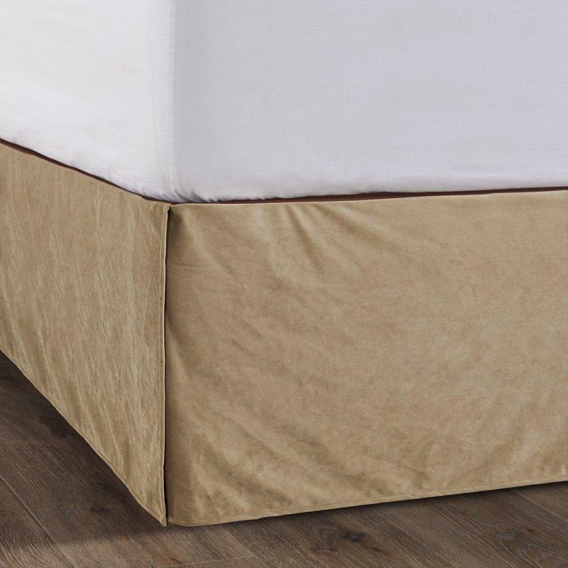 Velvet Diamond Solid Color Modern Contemporary Tailored Bed Skirt, King